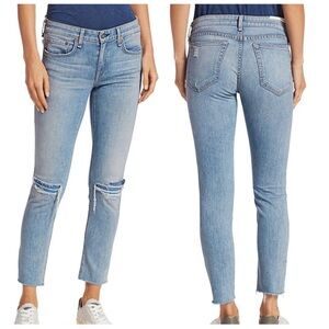 Rag & Bone Dre Low Rise Boyfriend Distressed Jeans Size 24